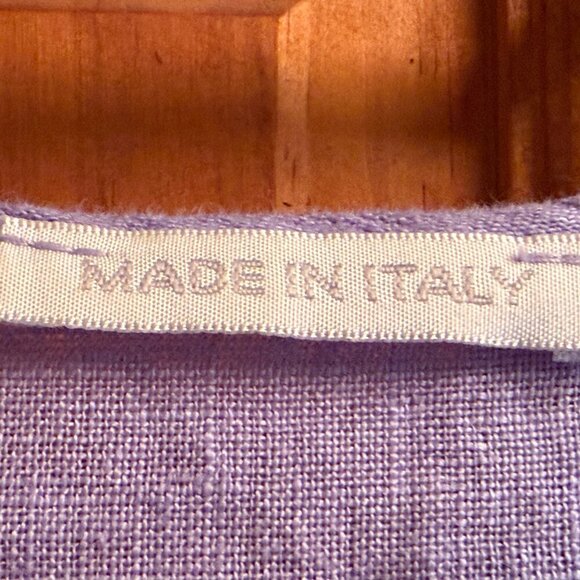 Fun Italian midi purple XL  dress w floral embroidery and pockets - Picture 7 of 11